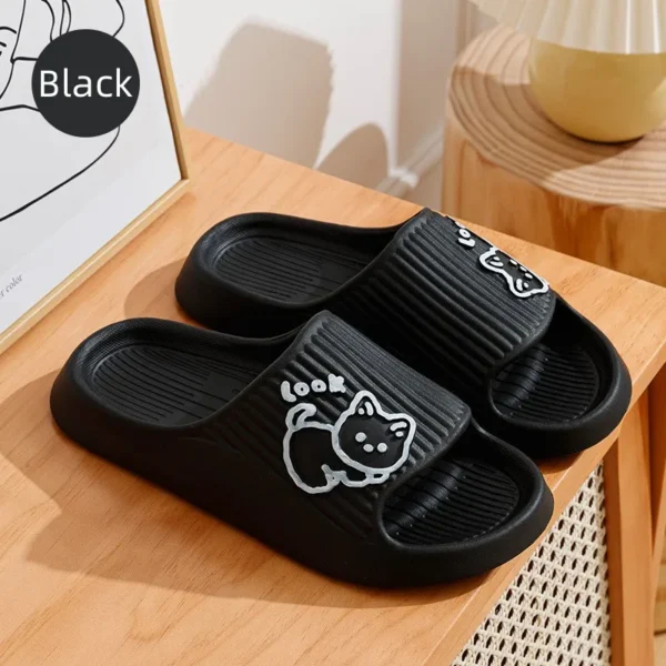 2023 Summer Women Slippers Bath Thick Platform Non-Slip Home Cat Cartoon Flip Flops Beach Sandals Ladies Slides Indoor Outdoor - Image 14