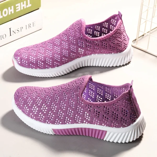 2022 New Fashion Mesh Shoes Women Shoes Mesh Sports Shoes Breathable Flats Soft Sole Casual Sneakers - Image 7