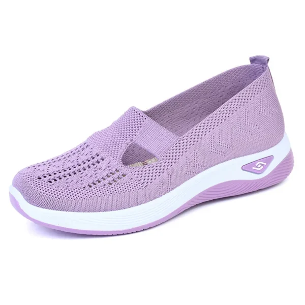 Women's New Summer Shoes Mesh Breathable Sneakers Light Slip on Flat Platform Casual Shoes Ladies Anti-slip Walking Woven Shoes - Image 10