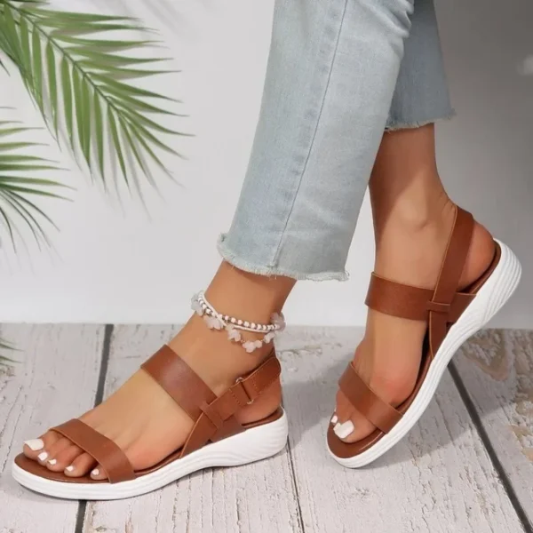 Women's Knit Elastic Cloth Wedge Sandals Slip on Lightweight Walking Sandals Women Plus Size Comfortable Summer Shoes Woman 2024 - Image 2