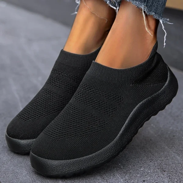 Women Sneakers For Summer Flat Shoes Women Slip On Sock Flats Shoes Casual Zapatillas Mujer Breather Sports Shoes Female Loafers - Image 9