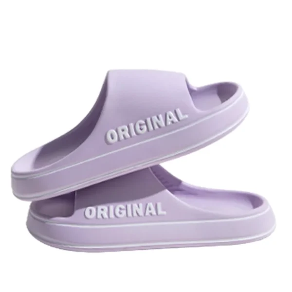 Women Thick Sole Summer Beach Seaside Slides Bathroom Anti Slip Slipper Soft Sandals Fashion Ultra Light Letter Shoe - Image 12