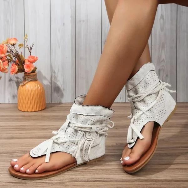 2024 Women Retro Sandals Gladiator Ladies Clip Toe Vintage Boots Casual Tassel Rome Fashion Summer Woman Shoes Female Sandalias - Image 7