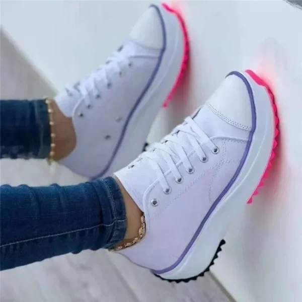 2023 New Fashion Summer Women Casual Shoes Plus Size Sneakers For Women Platform Sport Shoes Female Lace up Tennis Shoes Size 43 - Image 9