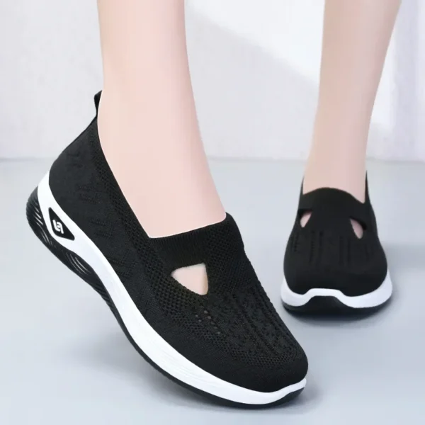 2023 Summer New Comfort Casual Women's Shoes Fashion Soft Sole Breathable Hollow Out Flat Shoes for Women Zapatos De Mujer - Image 2