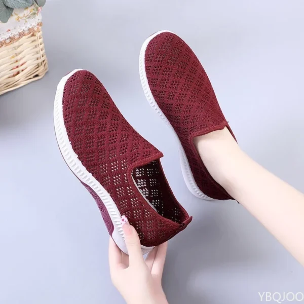 2022 New Fashion Mesh Shoes Women Shoes Mesh Sports Shoes Breathable Flats Soft Sole Casual Sneakers - Image 6