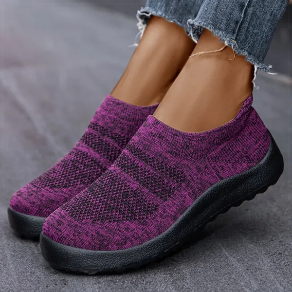 Women Sneakers For Summer Flat Shoes Women Slip On Sock Flats Shoes Casual Zapatillas Mujer Breather Sports Shoes Female Loafers - Image 3