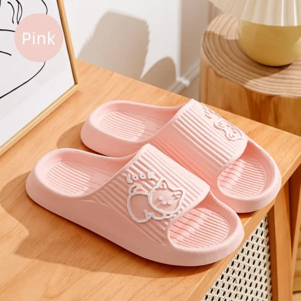 2023 Summer Women Slippers Bath Thick Platform Non-Slip Home Cat Cartoon Flip Flops Beach Sandals Ladies Slides Indoor Outdoor - Image 11