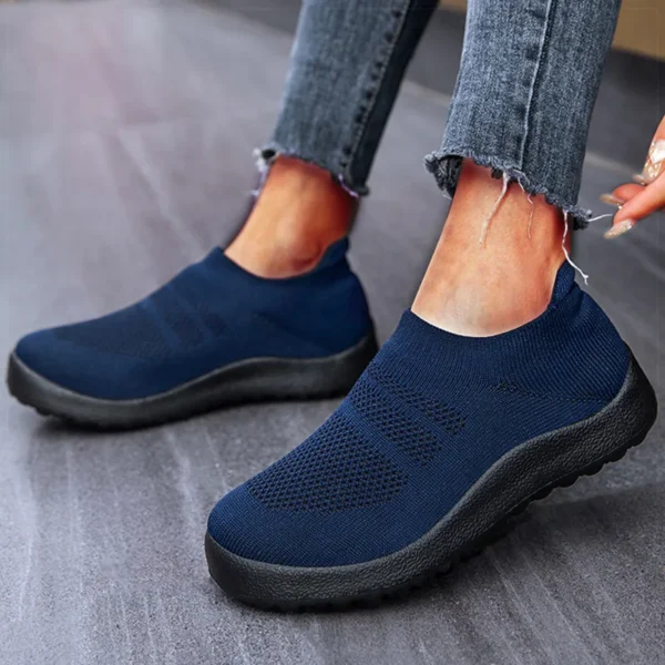 Women Sneakers For Summer Flat Shoes Women Slip On Sock Flats Shoes Casual Zapatillas Mujer Breather Sports Shoes Female Loafers - Image 5