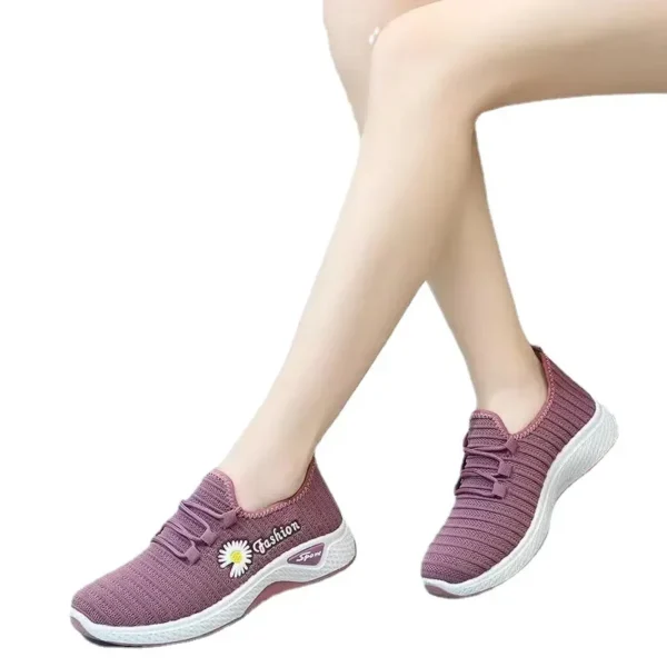 Adult sneakers, women's light running shoes, net shoes, comfortable soft soled sneakers, women's breathable casual single shoes - Image 5