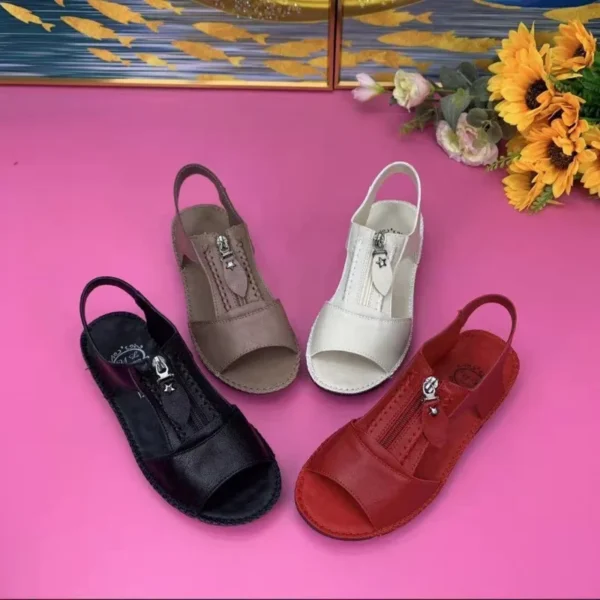 2023 Summer New Women Shoes Fashion Flat Sole Sandals Shoes for Women Fish Mouth Comfortable Casual Sandals Zapatos De Mujer - Image 3