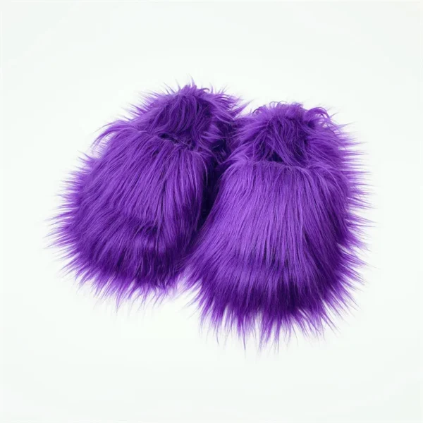 Faux Fur Slippers 2023 Women Winter Plush Warm Home Flat Slides Mongolian Wool Flip Flops Y2K Girls Furry Shoes Cute Slippers - Image 10