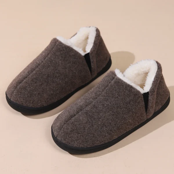 Bebealy New House Shoes Casual Women Shoes Winter Indoor Fluffy Home Shoes For Men Outdoor Antiskid High Ankle Furry Slippers - Image 4