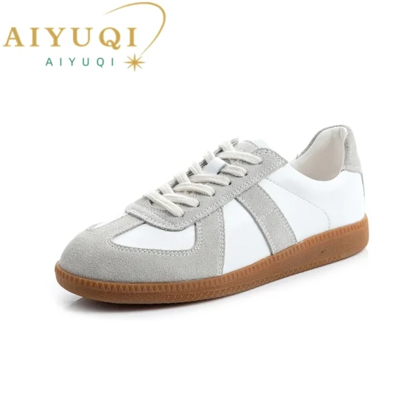 AIYUQI Women's Sneakers 2024 New Genuine Leather Ladies Moral Training Shoes Casual Spring Flat Shoes Women - Image 9