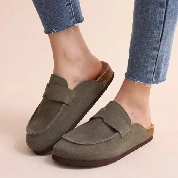 Crestar Women Clogs Slippers Classic Fashion Cork Suede Mules Antislip Slippers Fashion Outside Shoes With Arch Support - Image 5