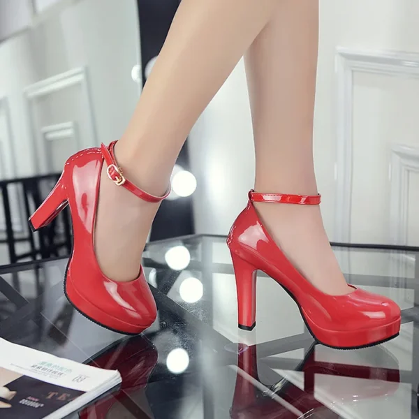 2021Work Shoes Women Black Pumps  Spring Casual Shoes Female High Heels White/red Weding Shoes 34 40 Plus Size Pumps - Image 3