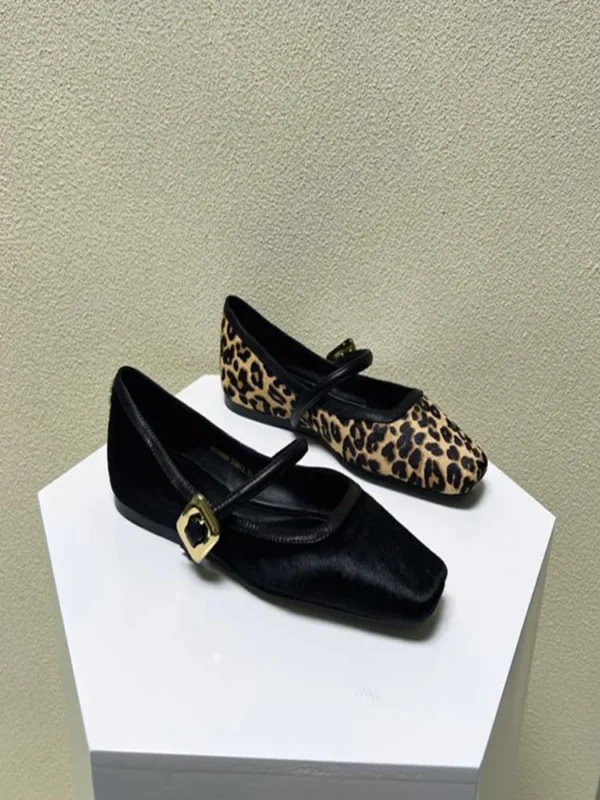 Fashion Women's Flat Shoes Round Toe Leopard Print Casual Shoes Woman Breathable Slip-on Outdoor Soft Mary Jane Shoes 2024 New - Image 6