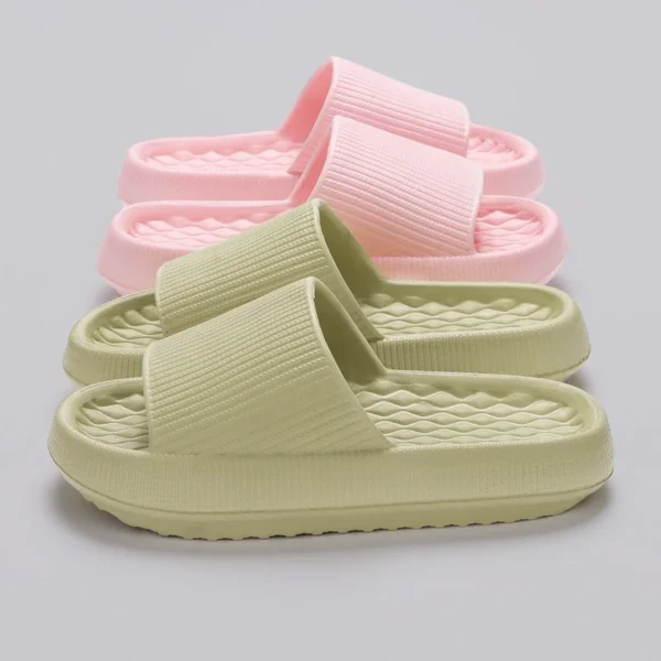 Women's Thick Platform Cloud Slippers EVA Soft Sole Pillow Slides Summer Beach Flip Flops Women Non Slip Bathroom Home Slippers - Image 4