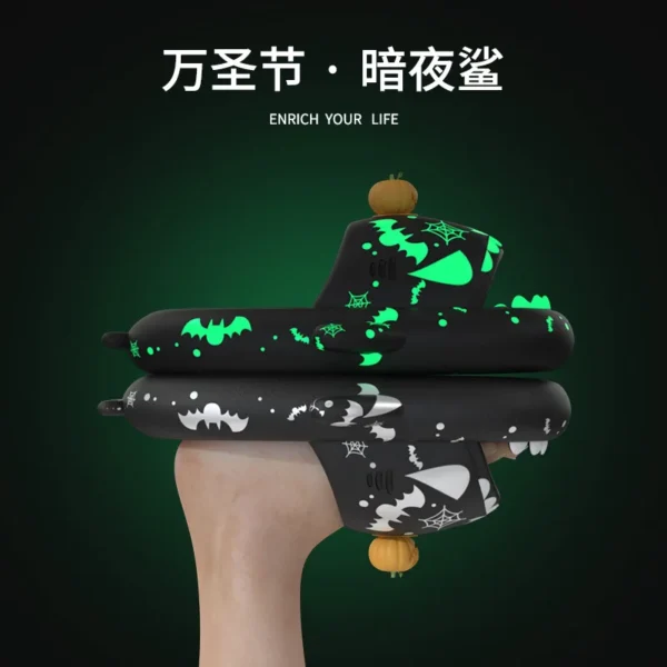 4cm Thick Sole Shark Slippers Women Couple's Indoor And Outdoor Lantern Fish Slides Man‘s Anti Skid Home Cool Shoes 2023 Summer - Image 3