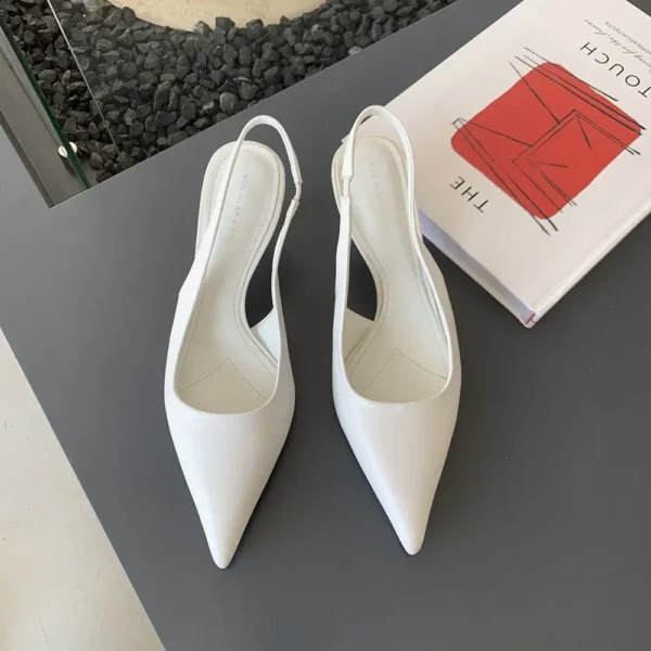 Fashion Women Sandals Party Pumps Thin High Heels Elastic Band Black White Beige Rose Summer Dress Shoes Woman Ladie Pumps - Image 9