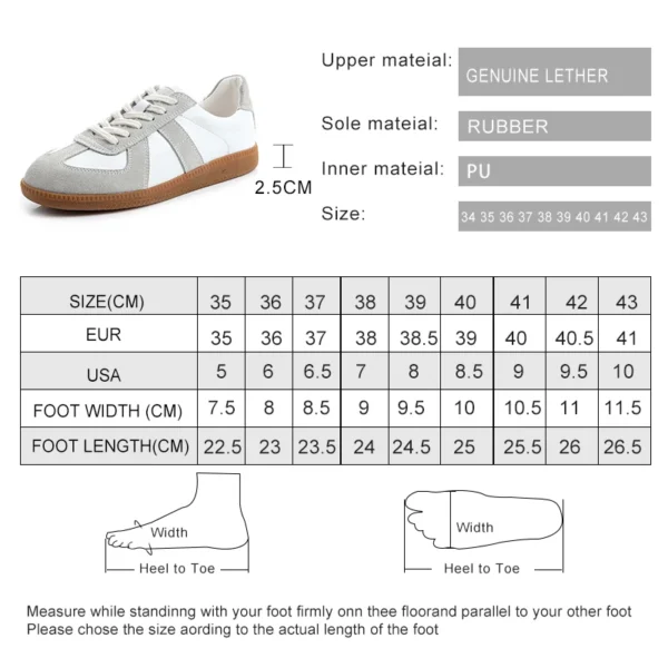 AIYUQI Women's Sneakers 2024 New Genuine Leather Ladies Moral Training Shoes Casual Spring Flat Shoes Women - Image 4