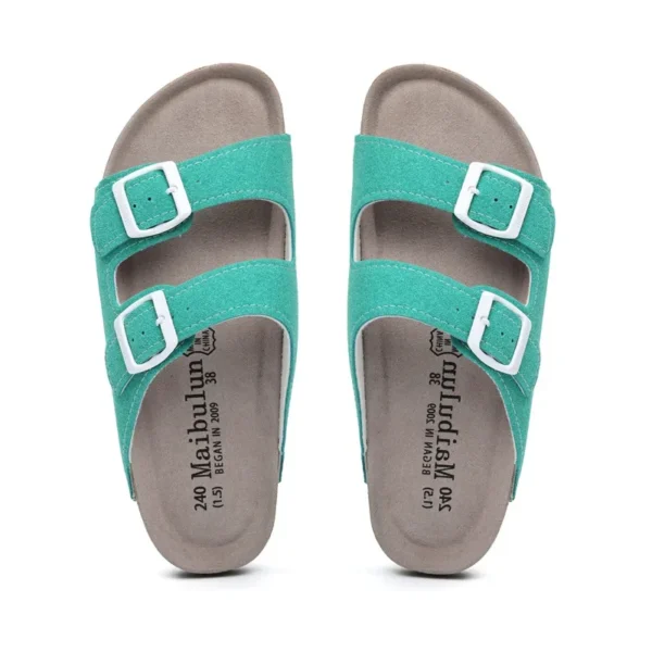 Flat Slippers Women Men Slippers Luxury Indoor Bottom Non Slip Cork Slippers  Women's Beach Outdoor Home Flip Flops Sandals2023 - Image 6