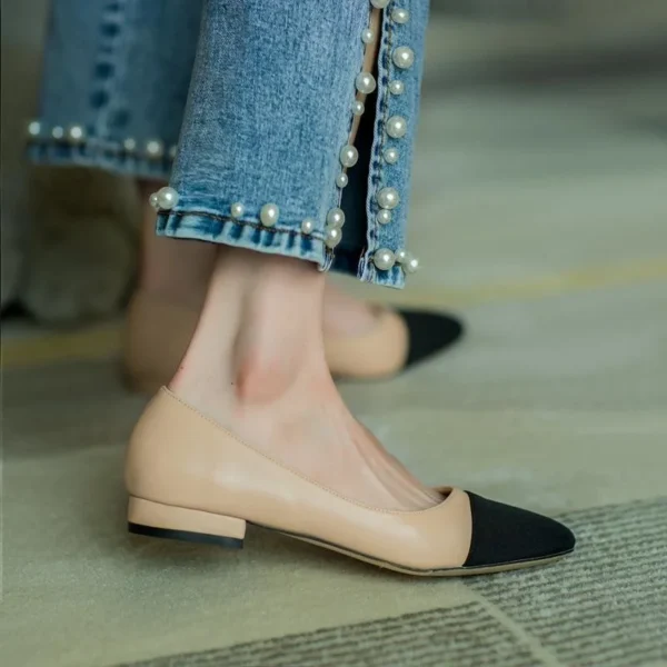 2023 New In Leather Women 39 Shoes Sandals Flat Bottom Color Hollow Thick Heel Chaussure Femme Zapatos Mujer Sandalias Sapatos - Image 3