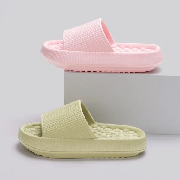 Women's Thick Platform Cloud Slippers EVA Soft Sole Pillow Slides Summer Beach Flip Flops Women Non Slip Bathroom Home Slippers - Image 6