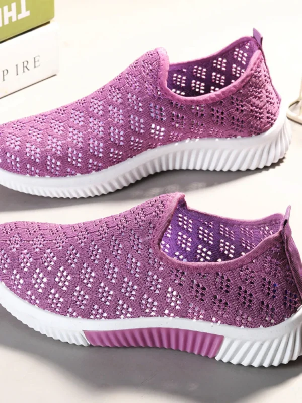 2022 New Fashion Mesh Shoes Women Shoes Mesh Sports Shoes Breathable Flats Soft Sole Casual Sneakers - Image 2