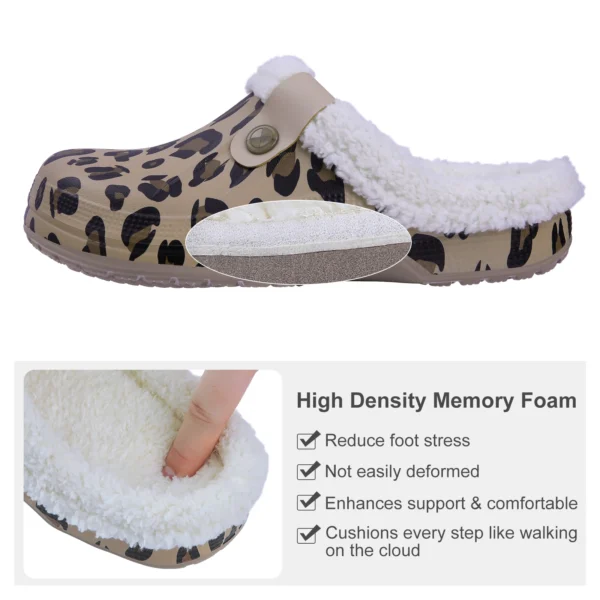 Comwarm Indoor Women Warm Slippers Garden Shoes Soft Waterproof EVA Plush Slippers Female Clogs Couples Home Bedroom Fuzzy Shoes - Image 5