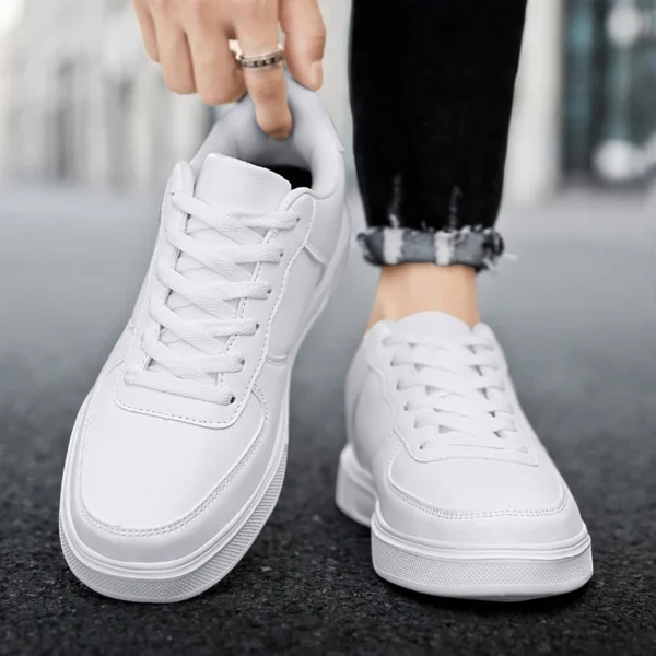 Classic White Sneakers for Men Women Comfort Leather Sneakers Skateboarding Sports Shoes Big Size 47 Men Trainers Basket Homme - Image 2