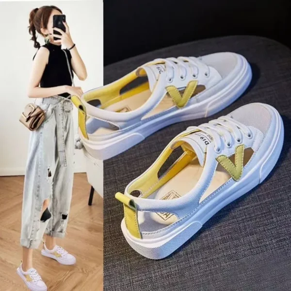 Women' Sandals New Korean Fish-mouth Sandals Metal Decorative Transparent Women's Shoes Large Zapatos Para Mujer - Image 3