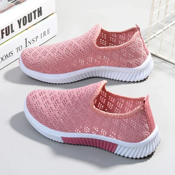 2022 New Fashion Mesh Shoes Women Shoes Mesh Sports Shoes Breathable Flats Soft Sole Casual Sneakers - Image 9