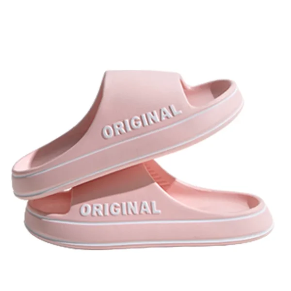 Women Thick Sole Summer Beach Seaside Slides Bathroom Anti Slip Slipper Soft Sandals Fashion Ultra Light Letter Shoe - Image 10