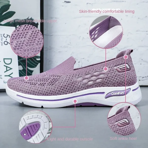 2024 Spring New Mesh Women's Running Shoes Breathable Casual Single Shoes Old Beijing Cloth Shoes Mainland China - Image 4