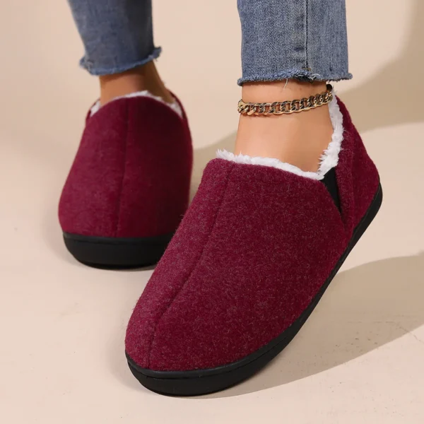 Bebealy New House Shoes Casual Women Shoes Winter Indoor Fluffy Home Shoes For Men Outdoor Antiskid High Ankle Furry Slippers - Image 5