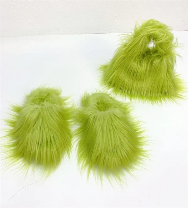 Faux Fur Slippers 2023 Women Winter Plush Warm Home Flat Slides Mongolian Wool Flip Flops Y2K Girls Furry Shoes Cute Slippers - Image 5