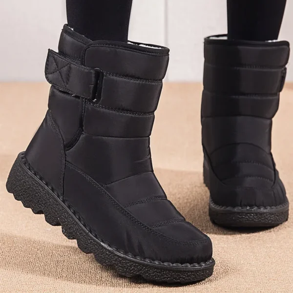 Women's Boots Super Warm Winter Boots With Heels Snow Boots Rubber Booties Fur Bota Feminina Short Boot Female Winter Shoes - Image 2