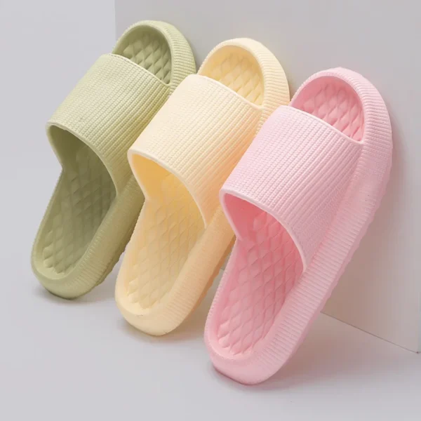 Women's Thick Platform Cloud Slippers EVA Soft Sole Pillow Slides Summer Beach Flip Flops Women Non Slip Bathroom Home Slippers - Image 5