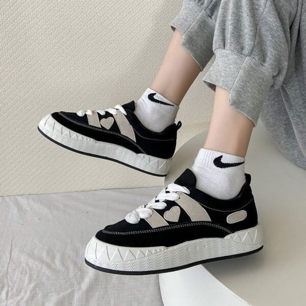 Women's Niche Platform Autumn Canvas Sneakers - Image 2