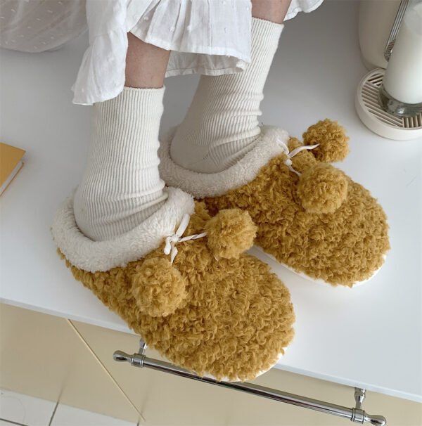 Women's Winter New Korean Fashion Home Non Slip Warm Plush Shoes - Image 4