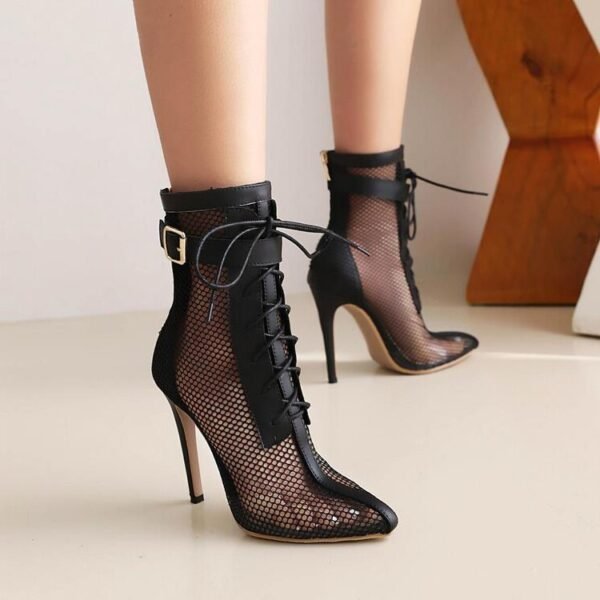 Women's Large Size Stiletto High Heel Short Boots - Image 3