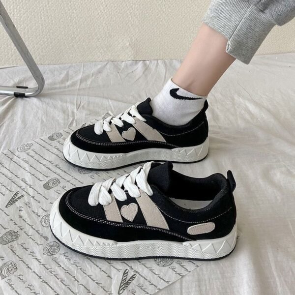 Women's Niche Platform Autumn Canvas Sneakers - Image 3