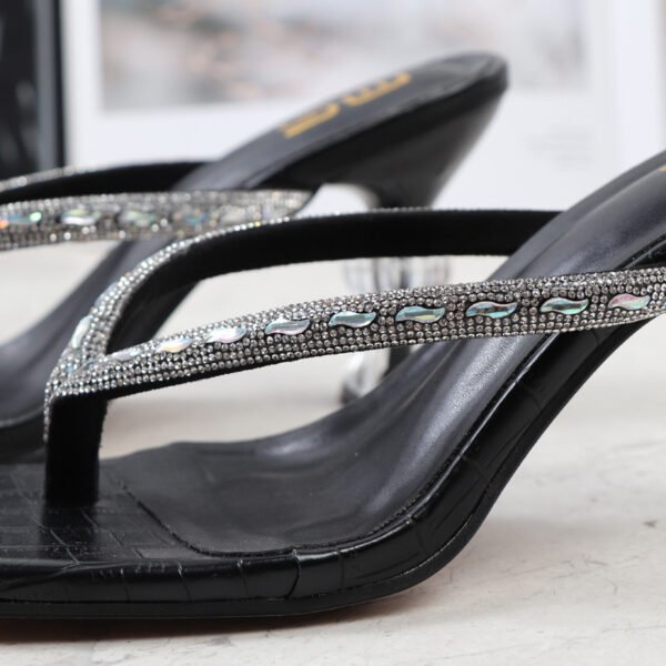 Women's High Heel Rhinestone Clip Solid Color - Image 4