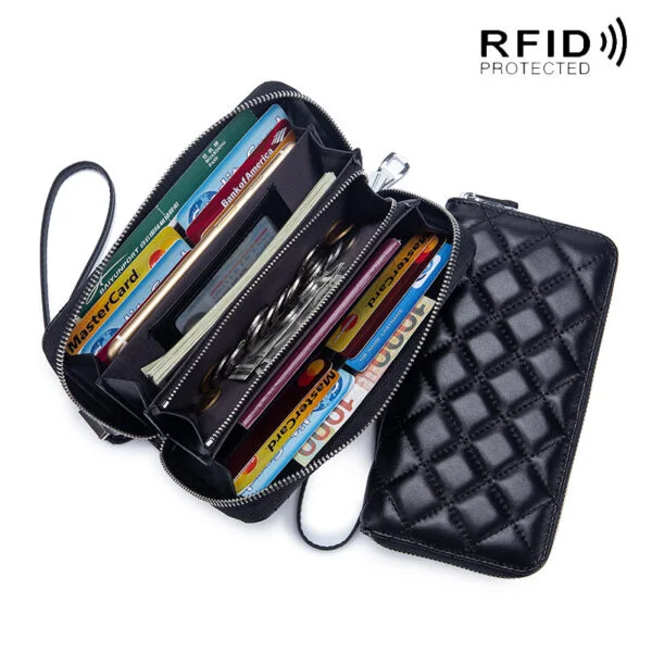 Women's Long Multifunctional Leather Large Capacity Wallet - Image 9