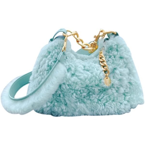 Women's Niche Design Plush Chain Shoulder Messenger Bag - Image 3