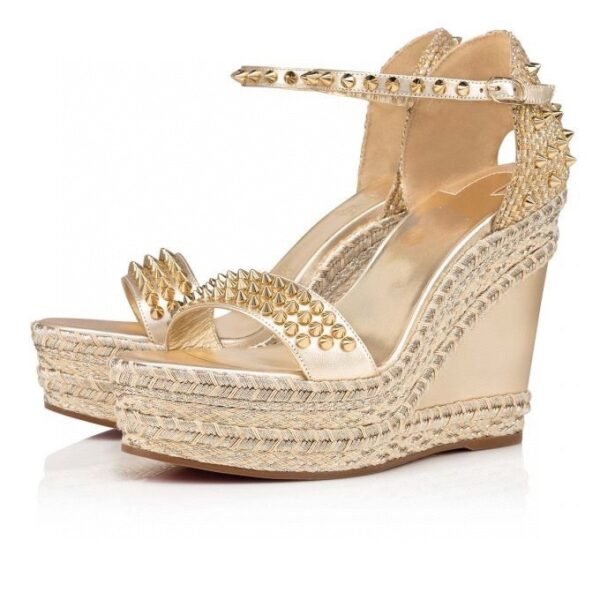 Women's Wedge Heel Rivet Buckle Sandals - Image 2