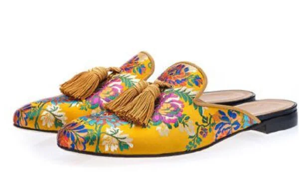 Back Empty Embroidered Color Flat Casual Fashion Men's Shoes - Image 7