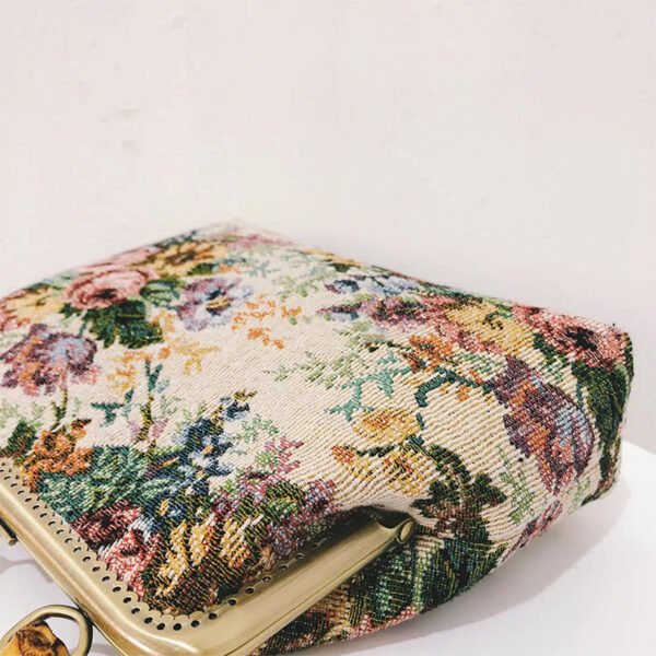 Women's Retro Floral Bamboo Portable Messenger Bag - Image 4