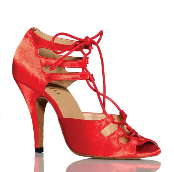 Women's Red Low Heel Dance Shoes High Heel - Image 3